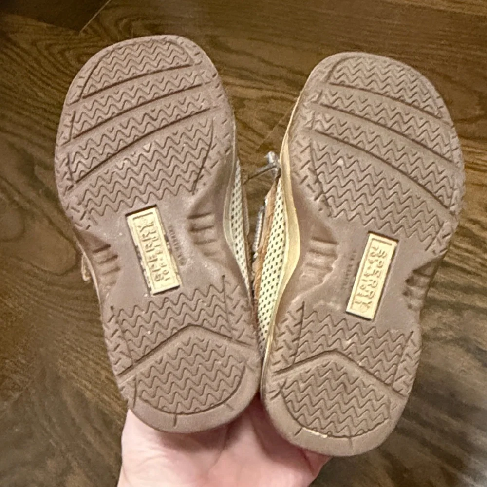 Sperry Topsider Tan Kids Shoes